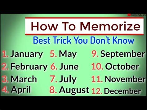 How to memorize the 12 months?