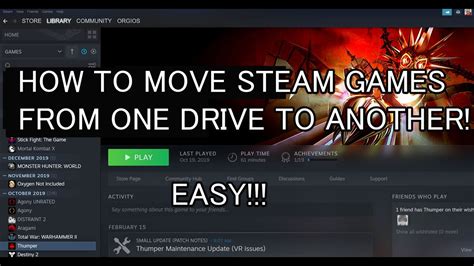 How to move a game from one drive to another Steam reddit?
