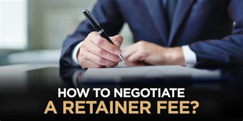How to negotiate retainer fees?