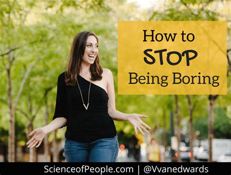 How to not be boring?