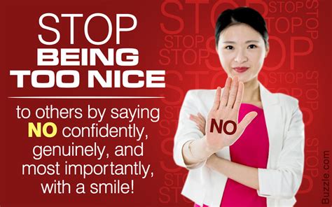 How to not be too nice?