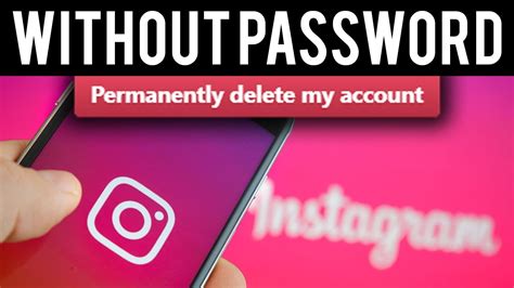 How to permanently delete Instagram account without password?