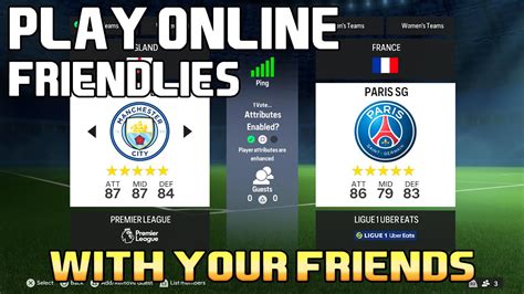 How to play online friendlies fc 24?