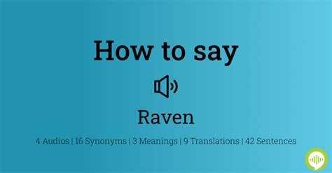 How to pronounce Raven?