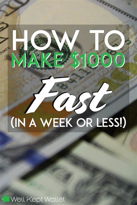 How to raise $1,000 fast?