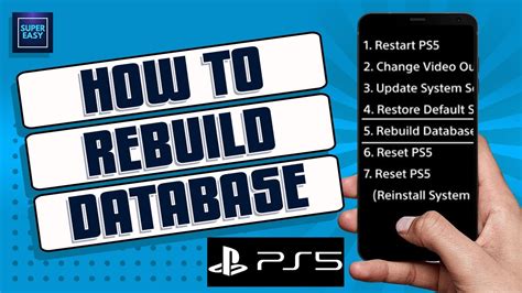 How to rebuild database ps6?