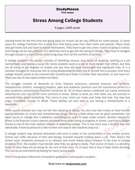 How to reduce stress among students essay?