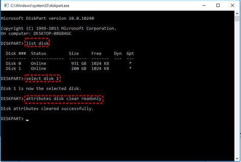 How to remove read-only USB using CMD?