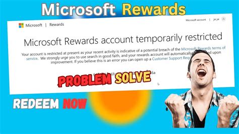 How to remove temporary restriction from Microsoft Rewards account?