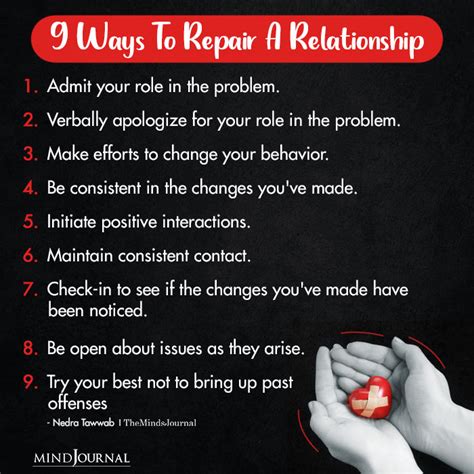 How to repair a relationship?
