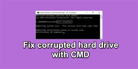 How to repair corrupted hard disk using cmd?