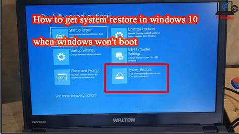 How to reset Windows 10 from boot?