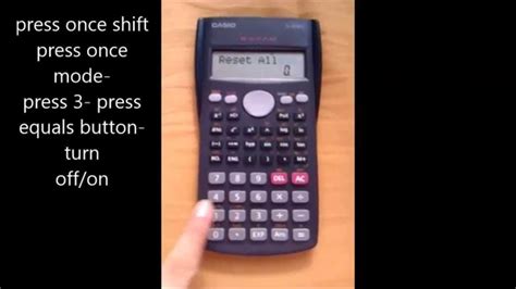 How to reset a calculator?