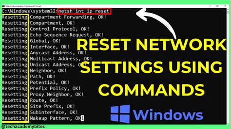 How to reset network settings using CMD?