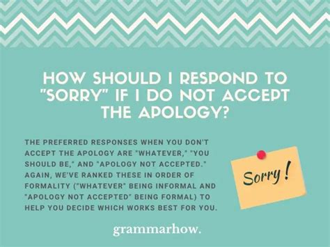 How to respond to sorry?