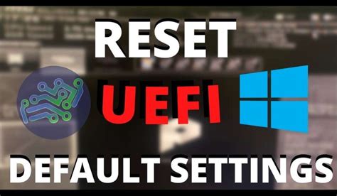 How to restore UEFI BIOS?