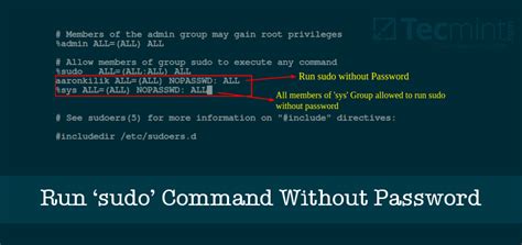 How to run command without sudo?