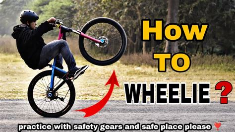 How to safely learn wheelies?