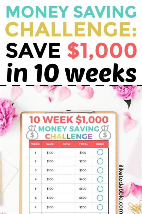 How to save $1,000 in 10 weeks?