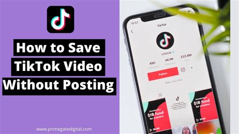 How to save TikTok video without posting 2023?