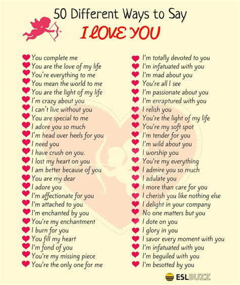 How to say I love you 100 ways?