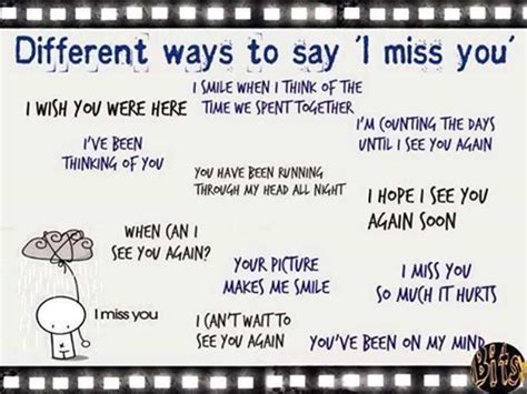 How to say I miss you?