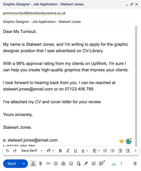 How to send CV by email?