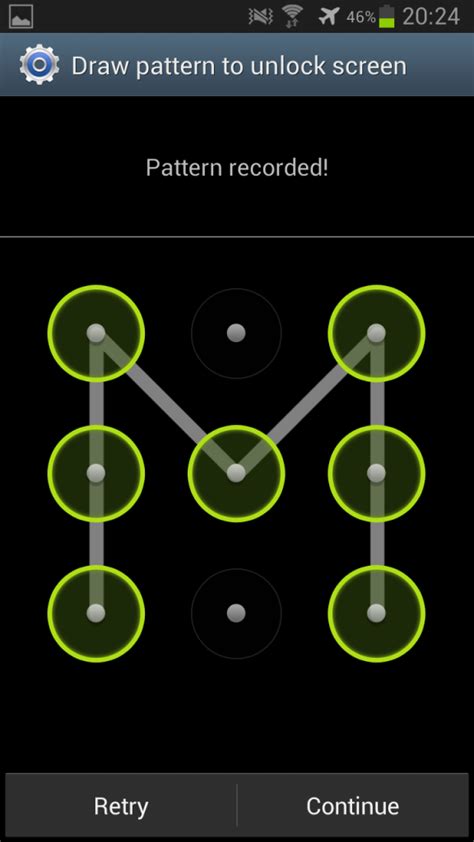 How to set pattern lock on Android?