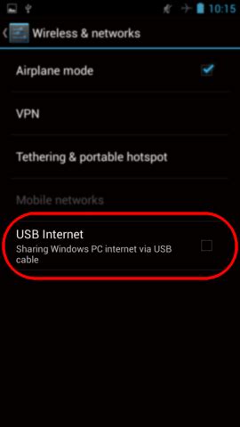 How to share Internet via USB?