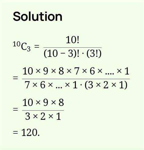 How to solve 10c3?