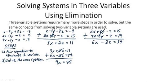 How to solve 3 systems with 3 variables?
