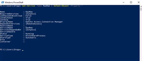 How to start a service in PowerShell cmd?