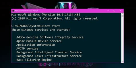 How to start service from cmd?