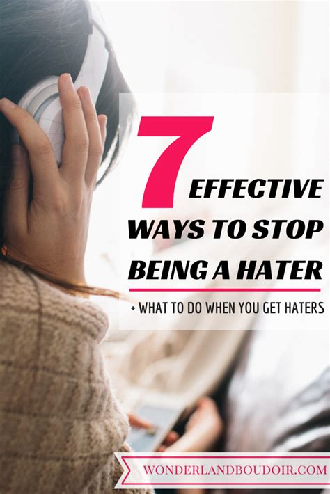 How to stop being a hater?