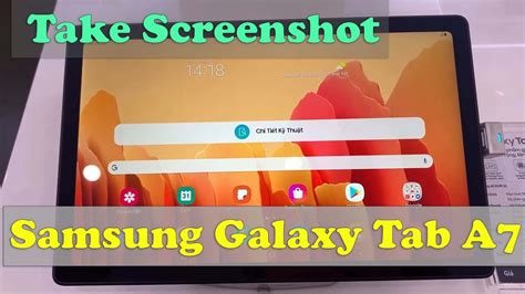 How to take screenshot in Samsung Galaxy Tab A7 without power button?