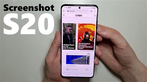 How to take screenshot on Samsung S20?