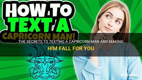 How to text a Capricorn man?