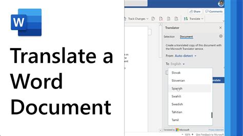 How to translate a document?