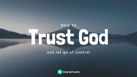 How to trust God and not fear?