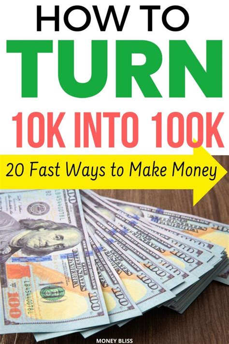 How to turn 10k into 100K fast?