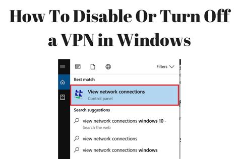 How to turn off VPN?