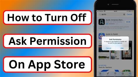 How to turn off ask permission to download apps on iPhone without?
