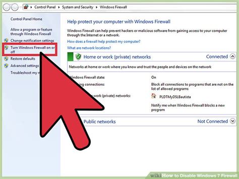 How to turn off firewall Windows 7?