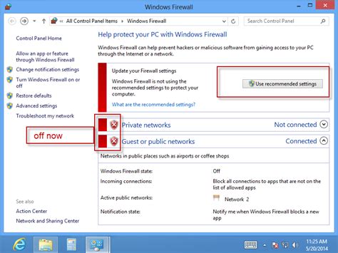 How to turn off firewall Windows 8?