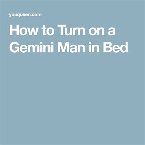 How to turn on Gemini in bed?
