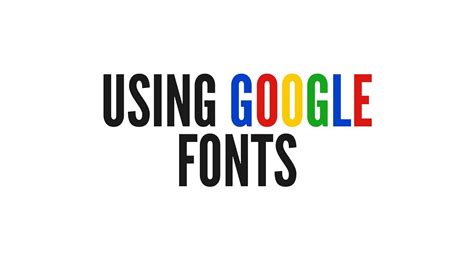 How to use Google fonts?