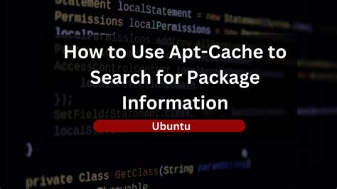 How to use apt cache?