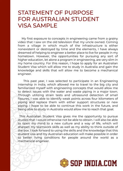 How to write a good statement of purpose for student visa application?