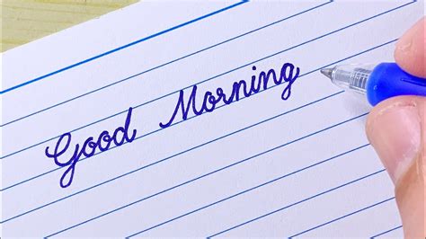 How to write good morning?