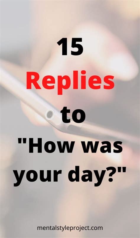 How was your day best reply in english?